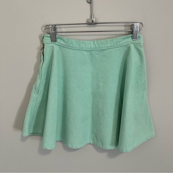 American Apparel Corduroy Mini Circle Skirt Turquoise - Picture 9 of 13